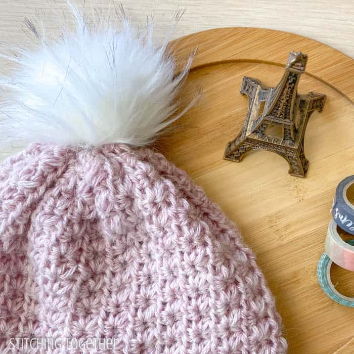 close up of top of a hat