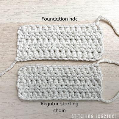crochet swatches of hdcs