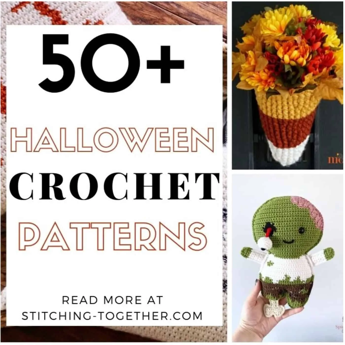 pin image of crochet halloween items