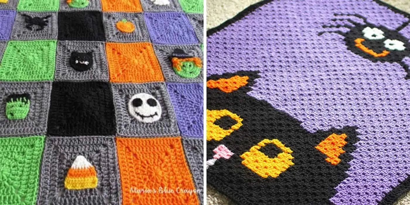 crochet halloween blankets