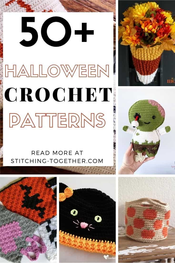 pin image of crochet halloween items