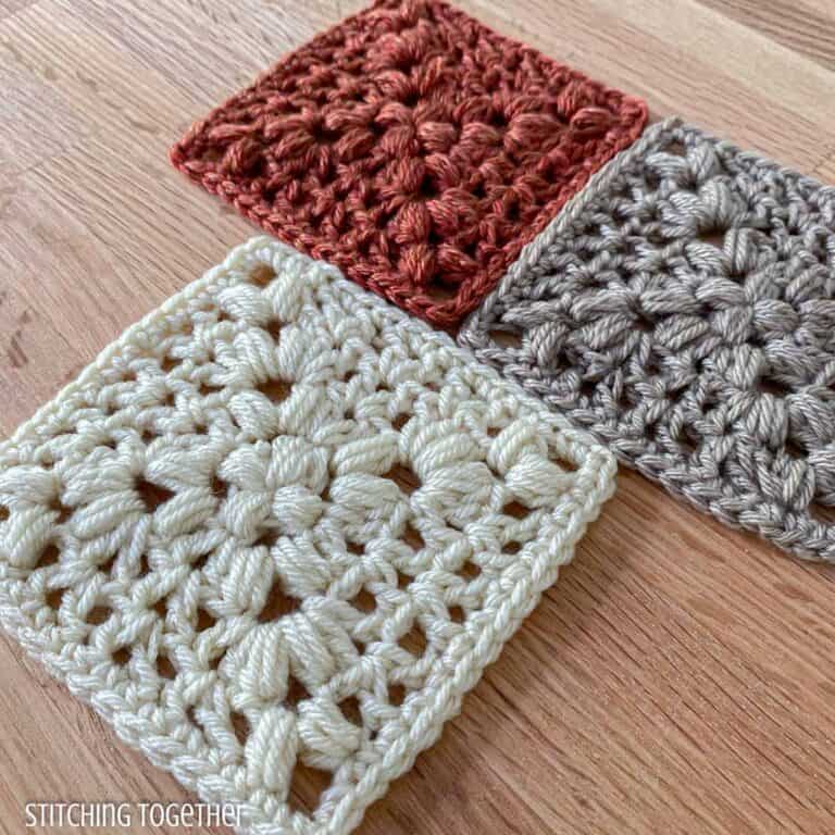 3 crochet granny squares
