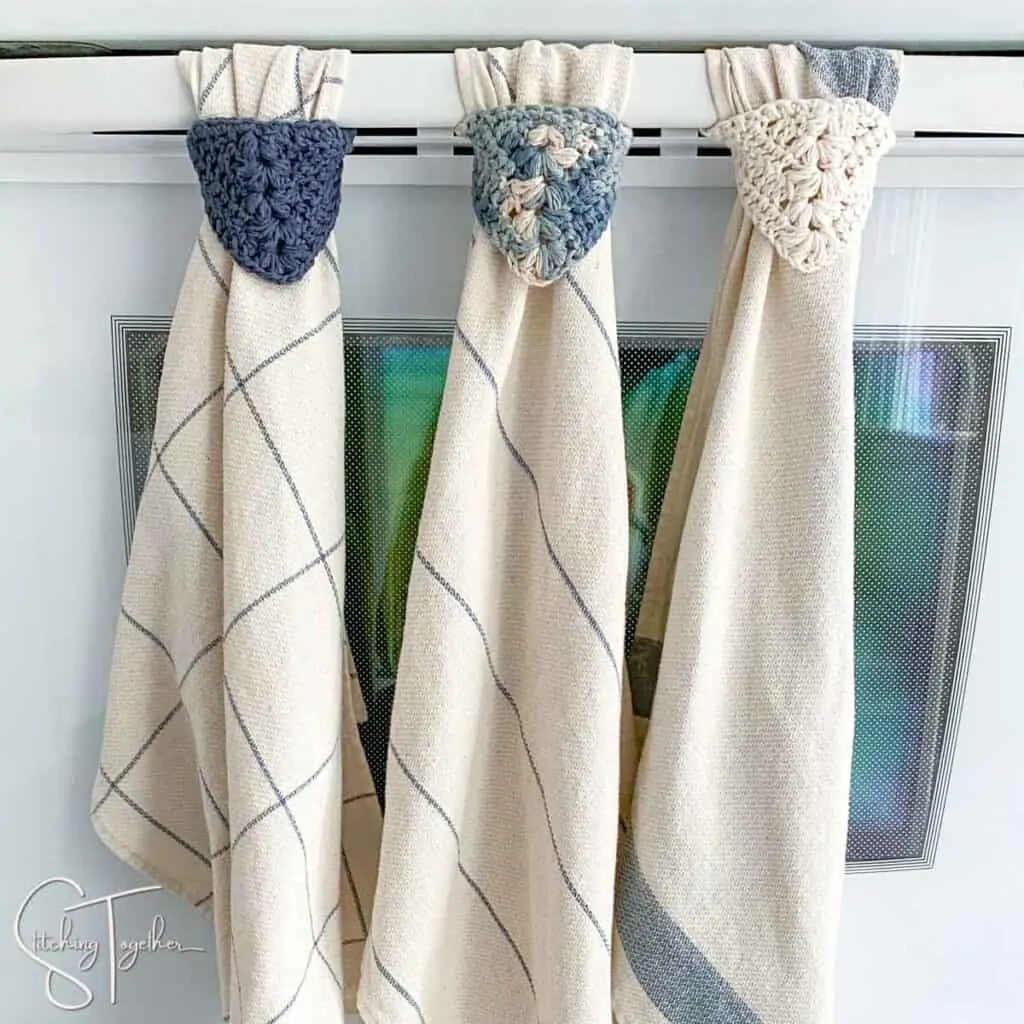 Modern Crochet Kitchen Towel Topper