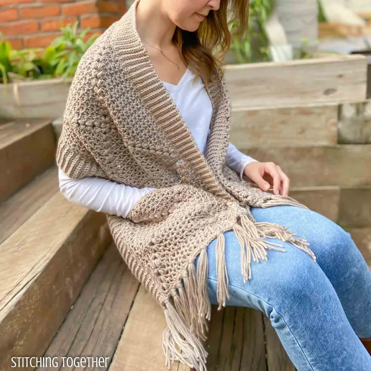 Pine Gap Pocket Shawl Crochet Pattern