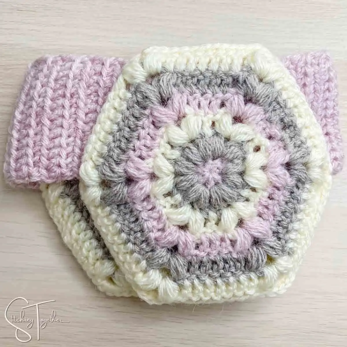 crochet headband with ear flaps added