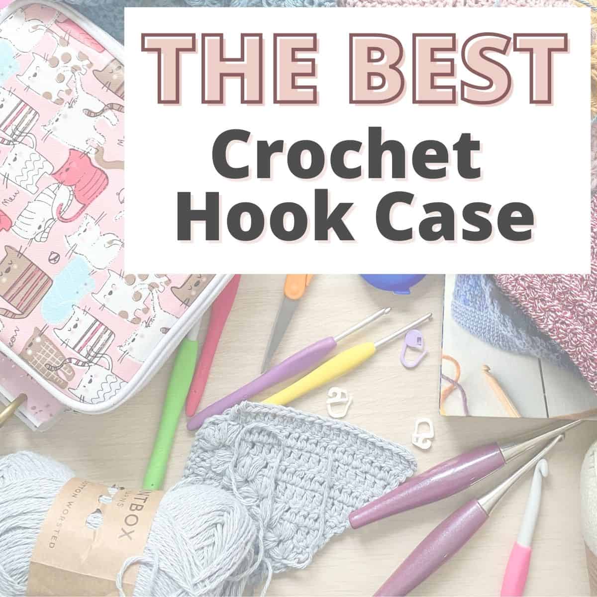 Cute Cats Crochet Hook Case, Organizer with Pockets for Various