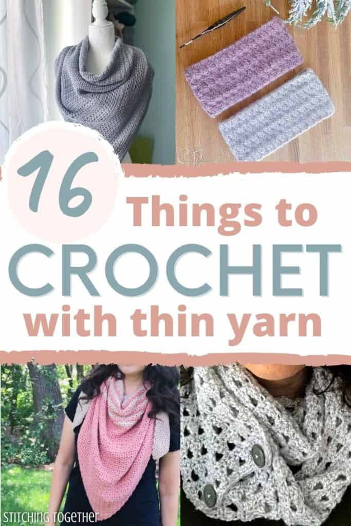 collage if patterns to crochet with thin yarn