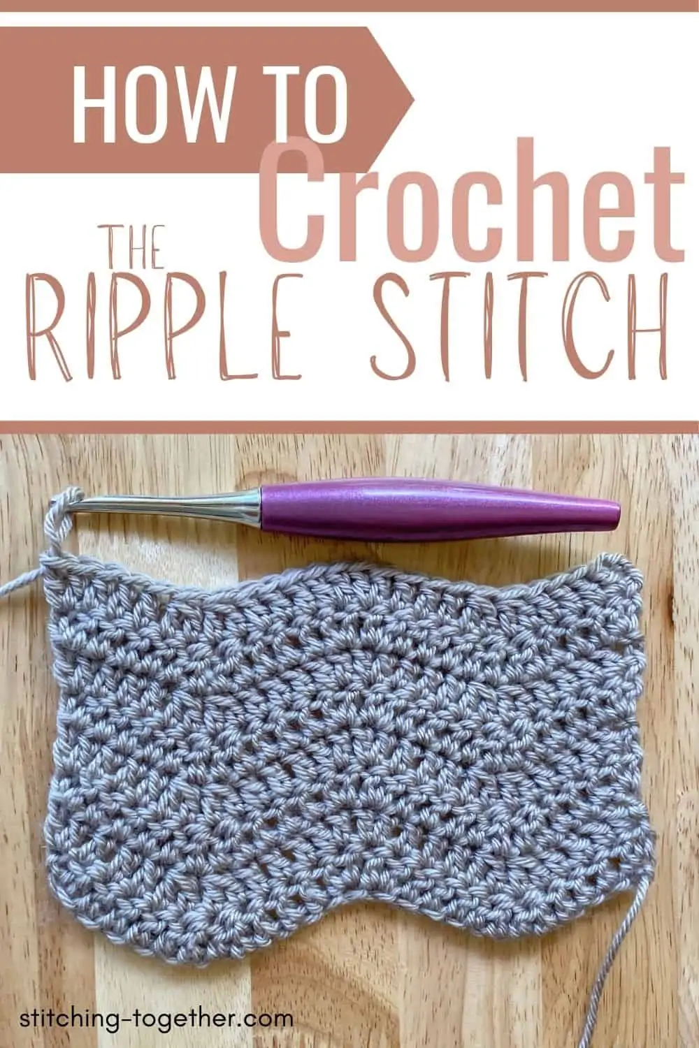 double crochet ripple stitch pin