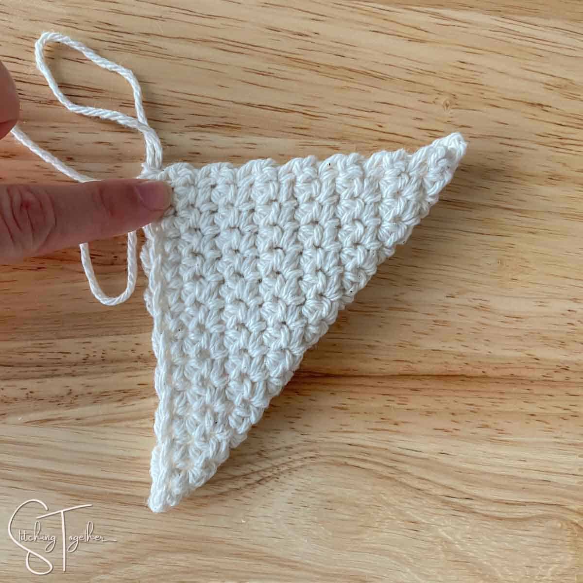 folded crochet square