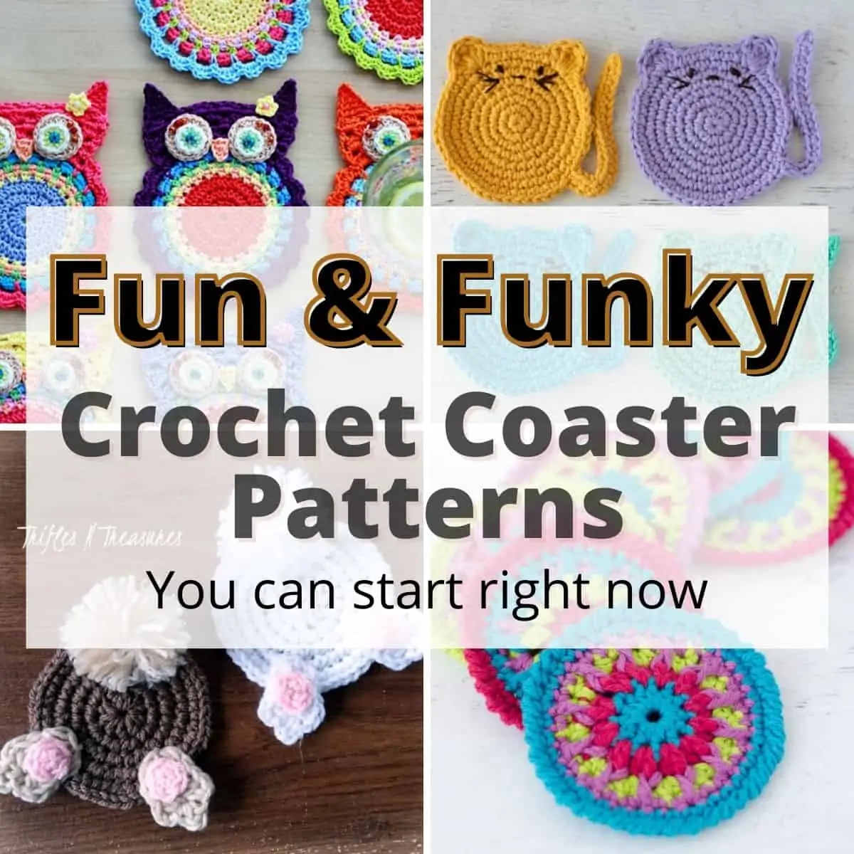 17+ Fun & Funky Crochet Coasters