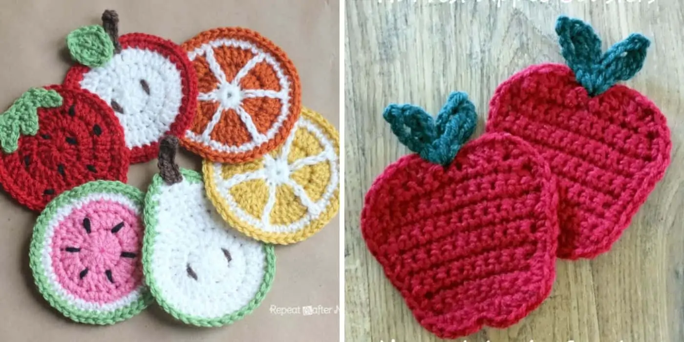 fruit coasters crocheted