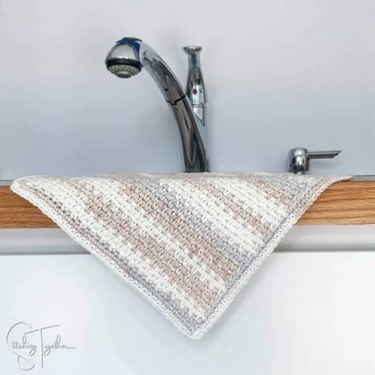 Mansfield Moss Stitch Crochet Dishcloth