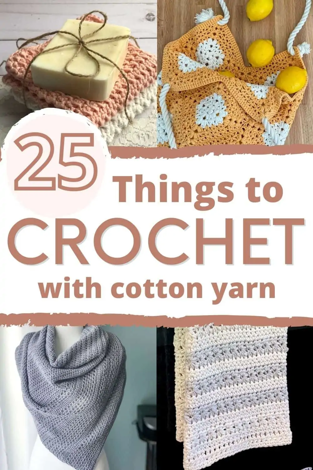 20 Free Crochet Patterns Using Cotton Yarn! - The Stitchin Mommy