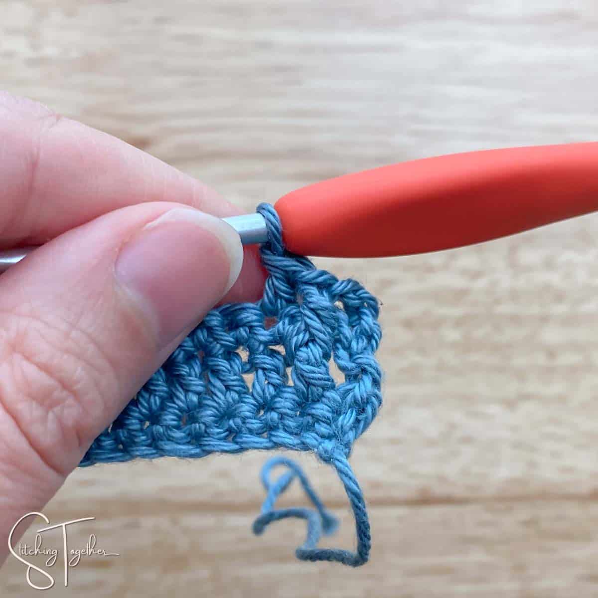 finishing a front post double crochet