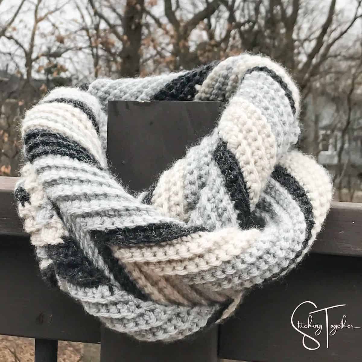 chevron scarf hanging