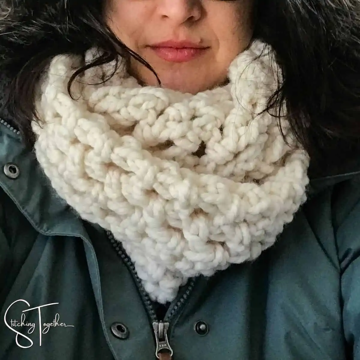 Free Crochet Pattern: Half n Half Infinity Scarf - Woods and Wool