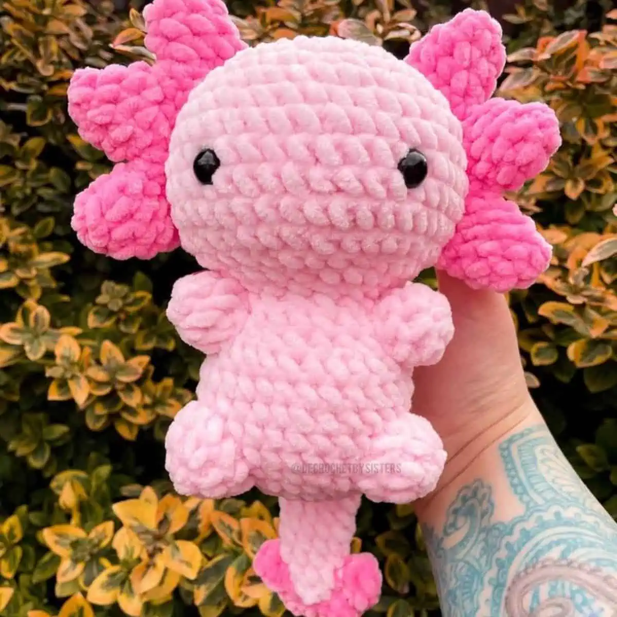 crochet plush axolotl