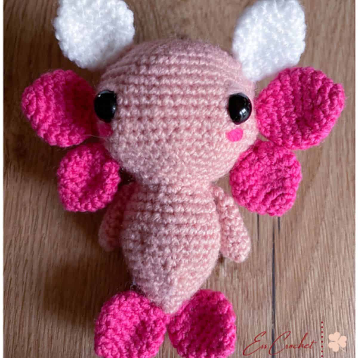 large crochet axolotl with large gills