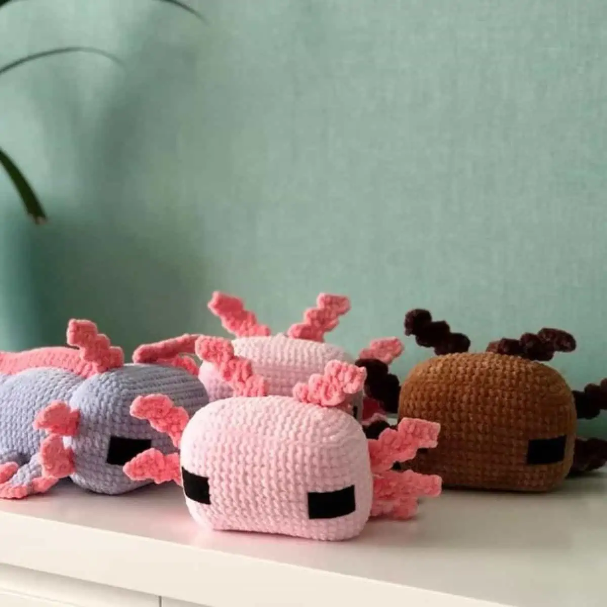 minecraft crochet axolotl