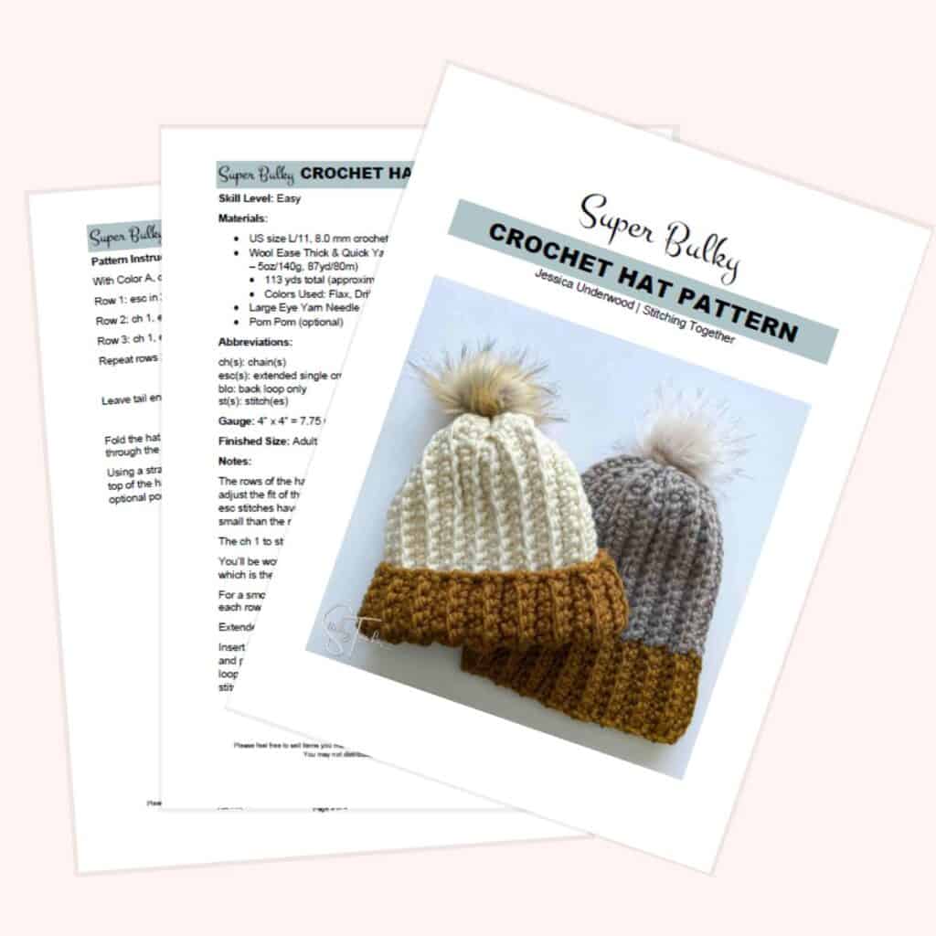 Super Bulky Crochet Hat Pattern