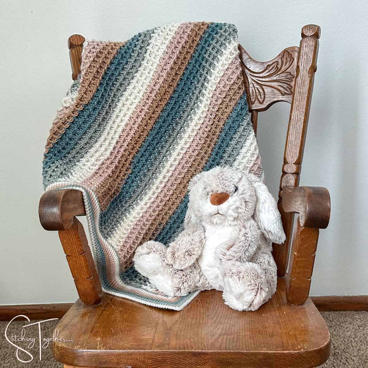 Waffle Stitch Baby Blanket