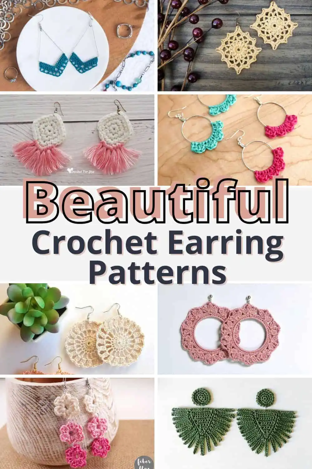 Crochet thread earrings on sale