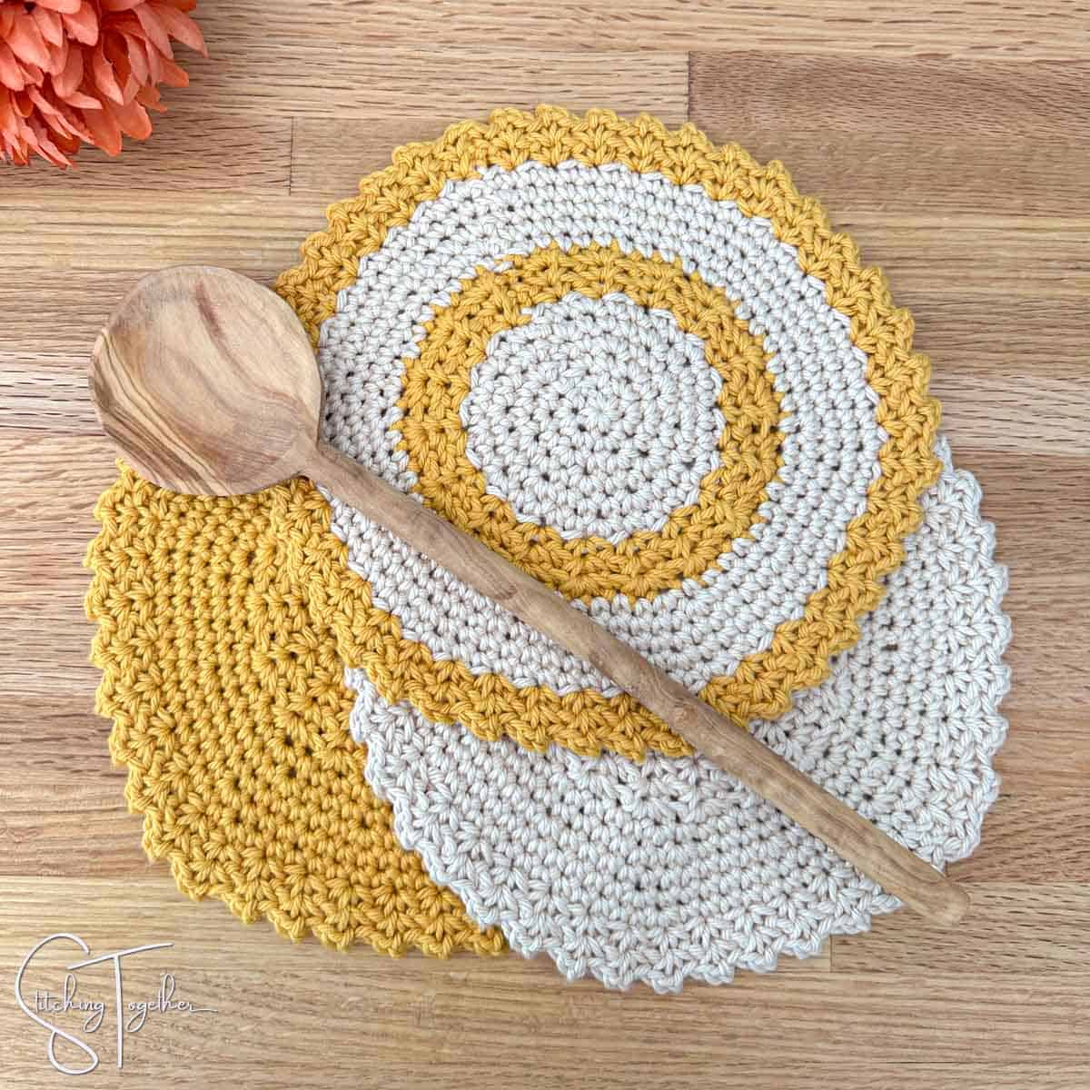 Easy Round Crochet Dishcloth Free Pattern