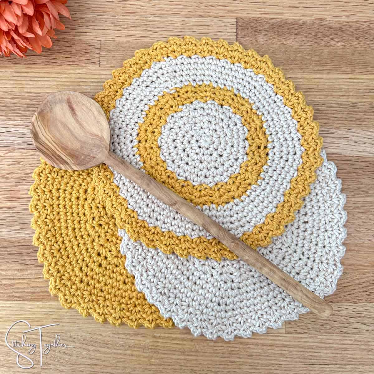 Easy Round Crochet Dishcloth Free Pattern