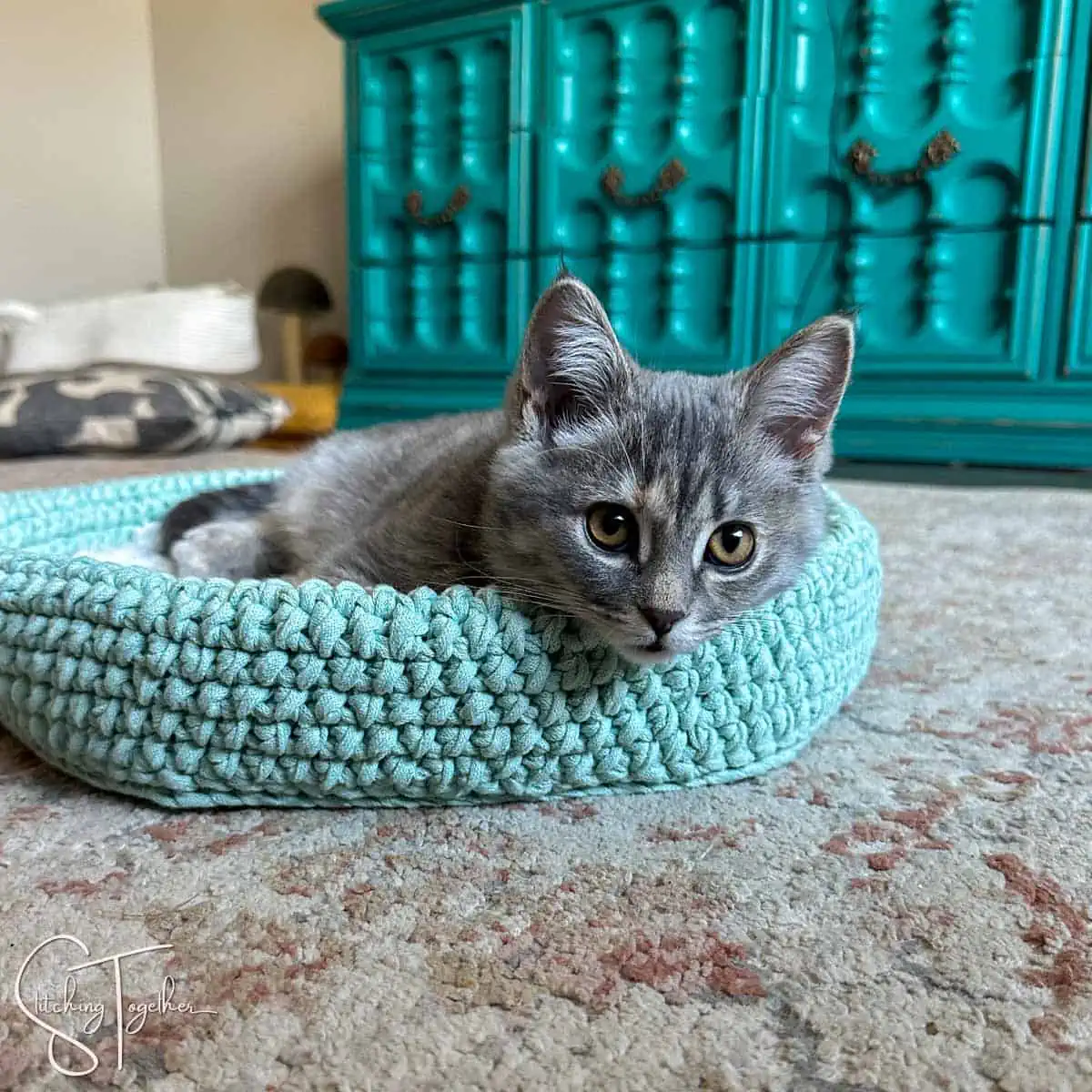 Cozy Crochet Cat Bed Pattern - Free & Easy