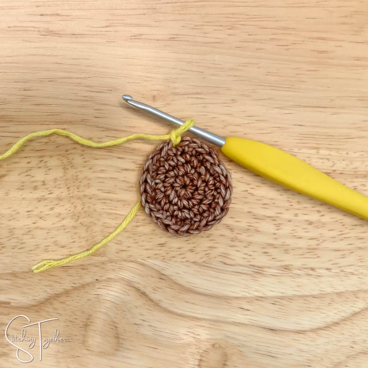 step by step crocheting the petals of a sunflower 1