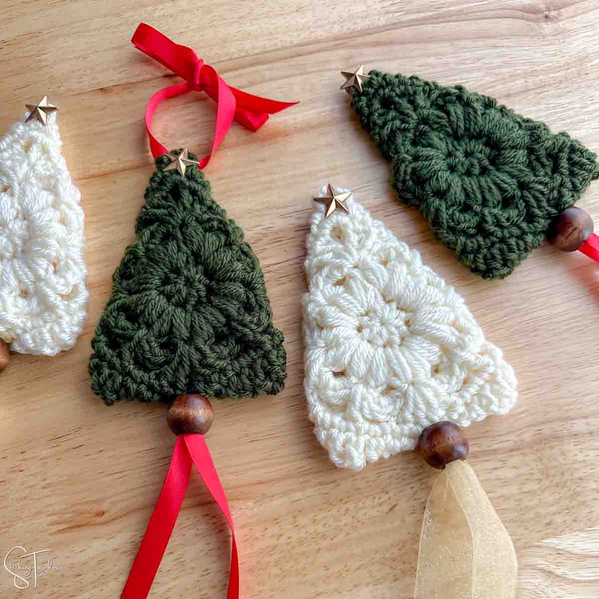 Granny Square Christmas Tree Ornament