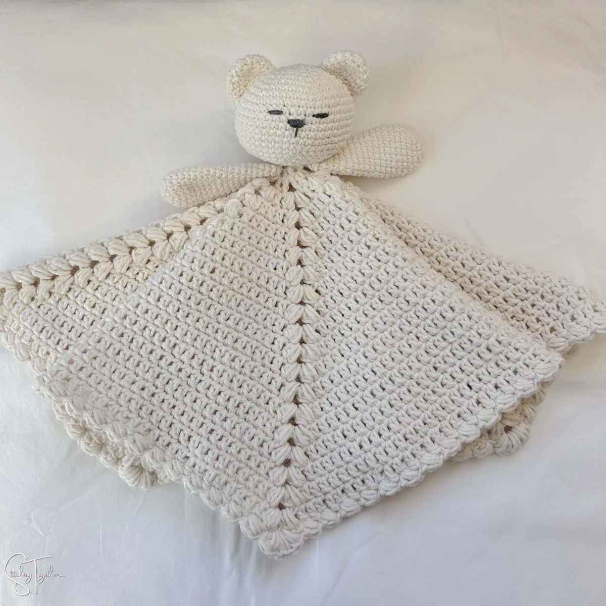bear lovey crochet blanket